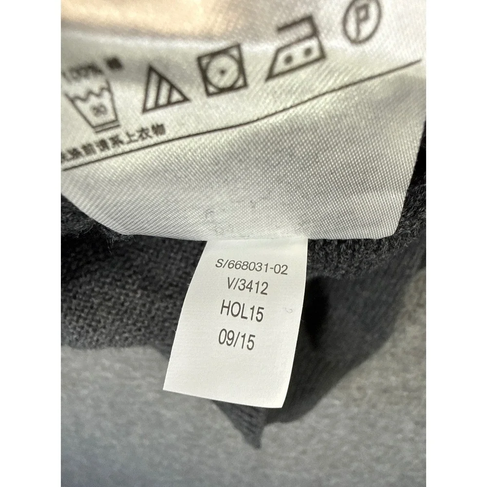 NWT Banana Republic Gray Mock Neck Button Pullover Sweater Men Size S Preppy Top